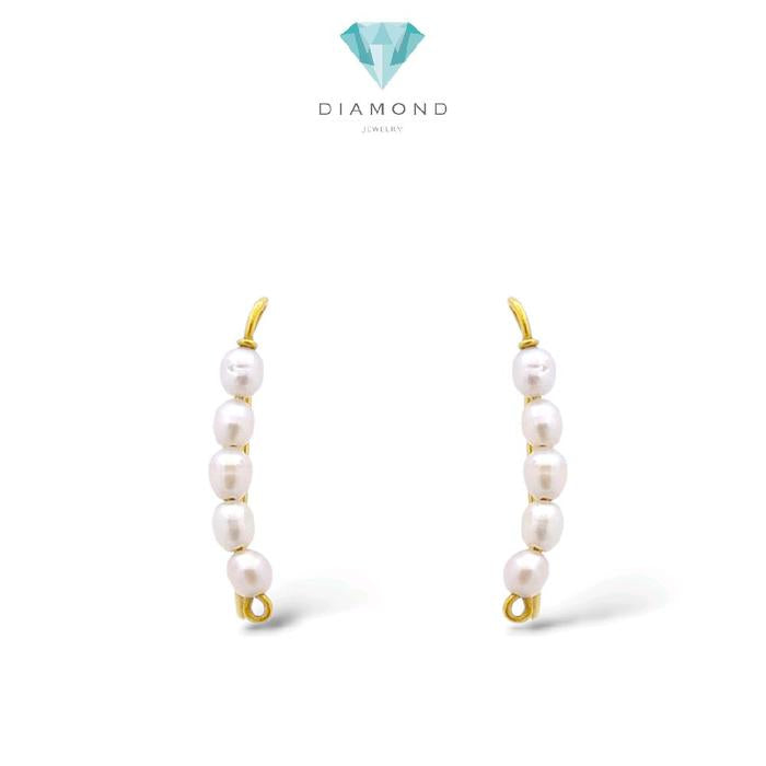 Gold Pearl Earrings 23K / Anting Emas Pearl 23K / Diamond Jewelry / 372AMSWP2