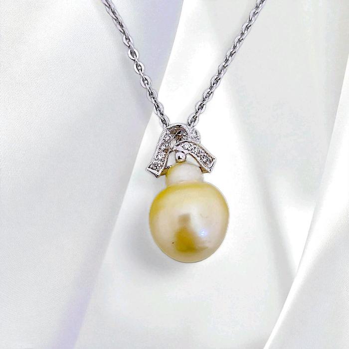 Liontin Yellow Pearl Diamond 18K / Diamond Jewelry 7LMGT300WP-HT
