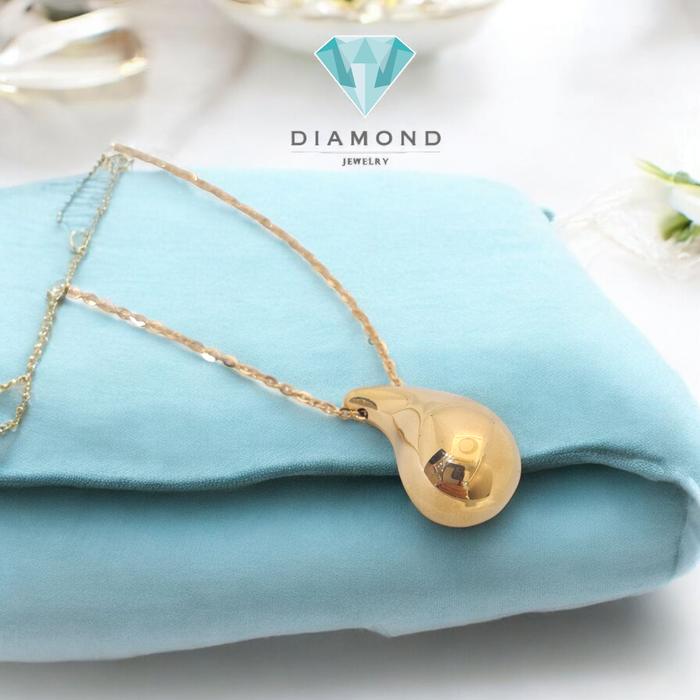 Kalung Mas Teardrop Rose Gold 700K-Diamond Jewelry-402KMS409LS-HT