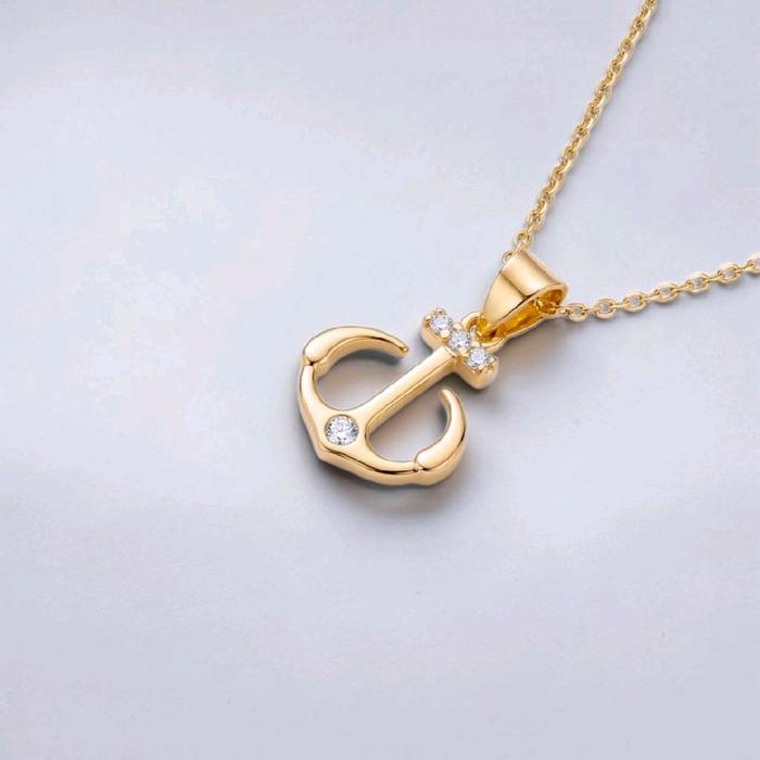 Gold Anchor Pendant 16K / Liontin Emas Jangkar 16K / Diamond Jewelry / 284LMS072LS
