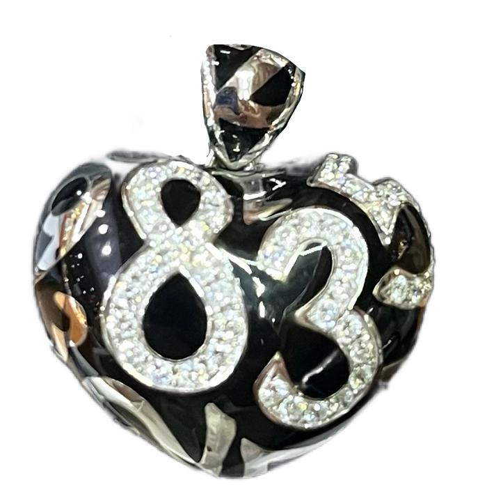 Frank Muller Crazy Hour Pendant onyx Diamond 18K gold Diamond jewelry-1ABD2000WP-HT-PO