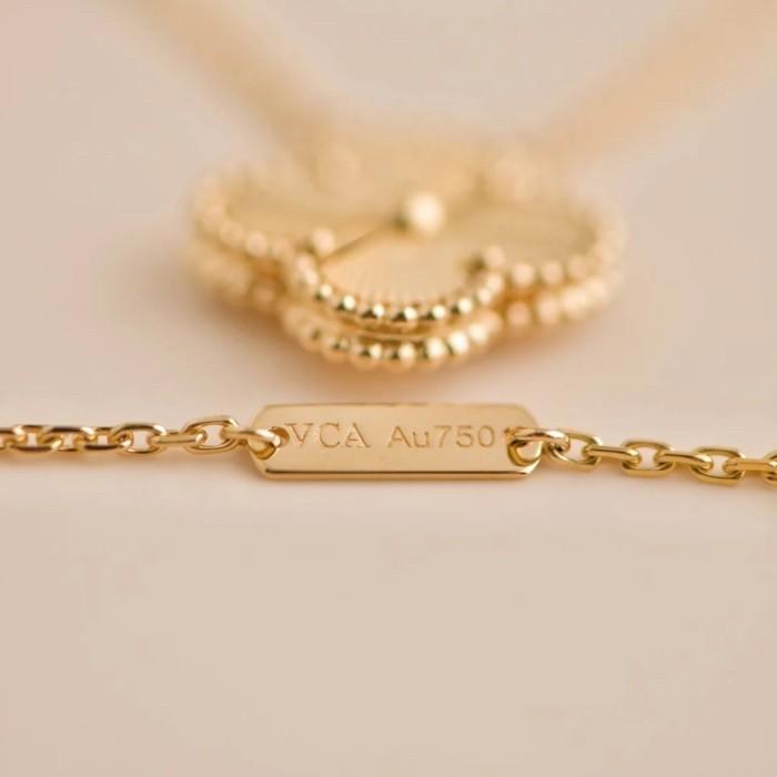 Clover Necklace Gold Vintage 18K Diamond Jewelry-388KBD3000LS-(1100HT)