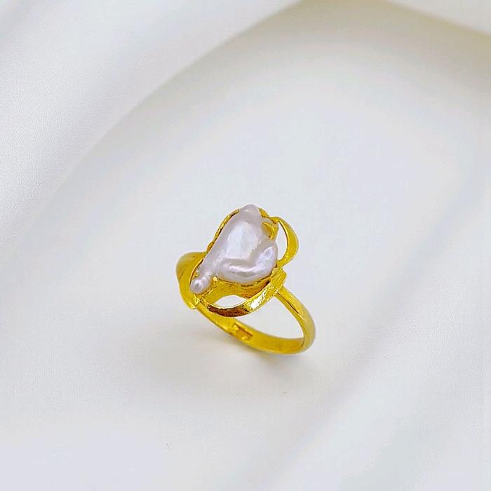 Pearl Gold Ring 23K / Cincin Emas Mutiara 23K / Diamond Jewelry 120CMSWP4-HT
