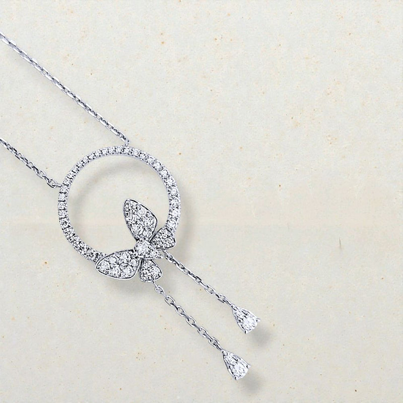 Butterfly Diamond Necklace 18K / Kalung Kupu-kupu Berlian 18K / Diamond Jewelry - 146KBD115000AB