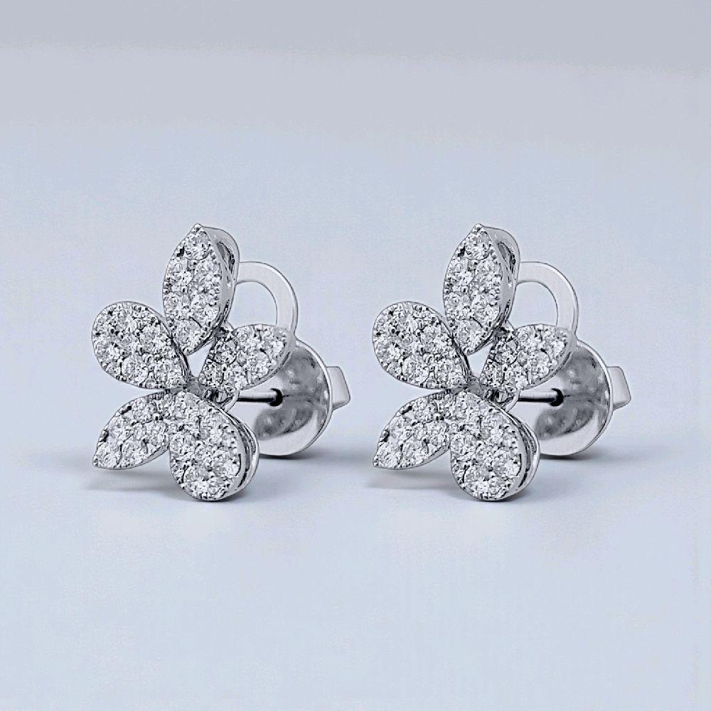 Leaf Clover Diamond Earring 18K / Anting Berlian Daun 18K / Diamond Jewelry 393AB47800GTLS-HT