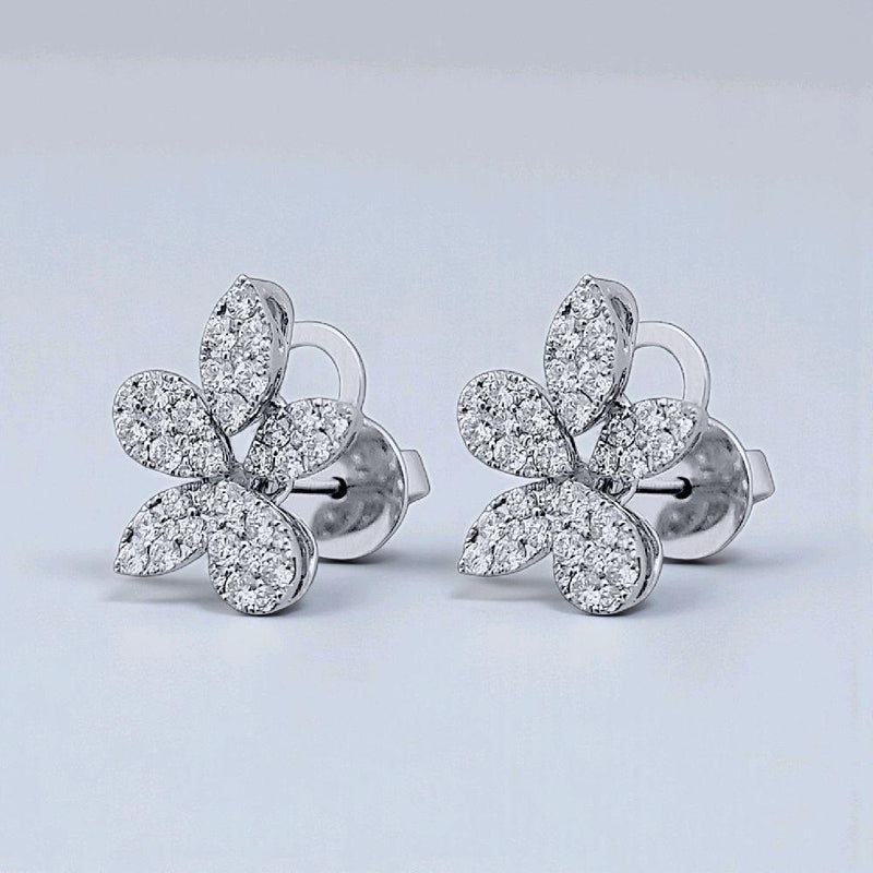 Leaf Clover Diamond Earring 18K / Anting Berlian Daun 18K / Diamond Jewelry 393AB47800GTLS-HT