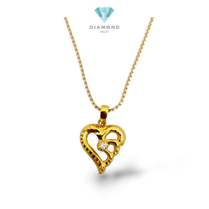 Gold Heart Pendants 18K / Liontin Emas Hati 18K / Diamond Jewelry / 254LMSWP1