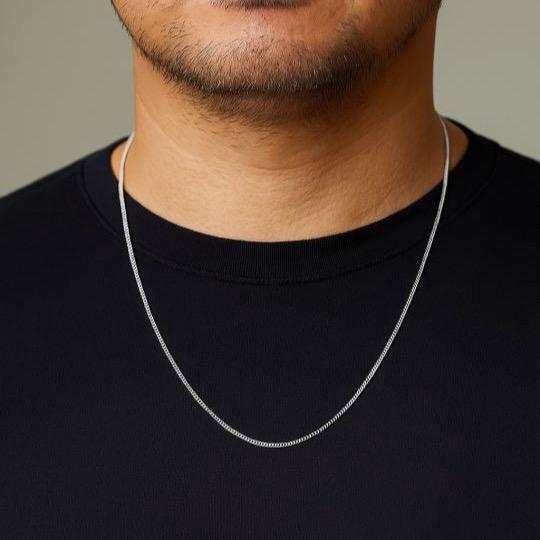 Sisik Naga Cuban Chain Kalung Emas Putih 750K-414KMS412LS-HT