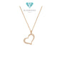 Heart Necklace with Diamond Rose Gold Diamond Jewelry