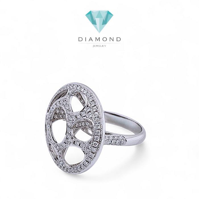 Circle Diamond Ring 18K / Diamond Jewelry