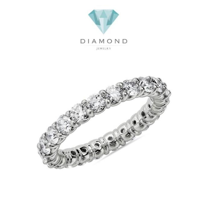 Diamond eternity ring Diamond pave full and half -Diamond Jewelry