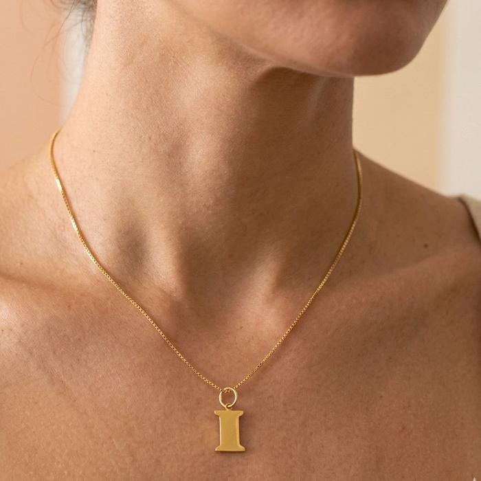 Gold Pendants Letter I 23K / Liontin Emas Huruf   I 23K / Diamond Jewelry / 295LMSWP1