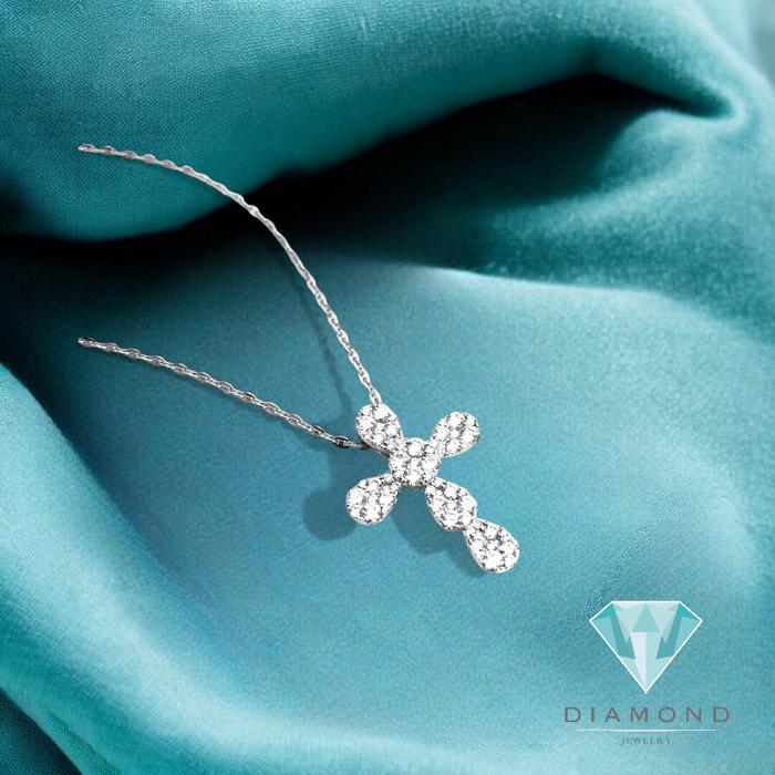 Diamond Cross Pendant/Liontin Berlian Salib 18K