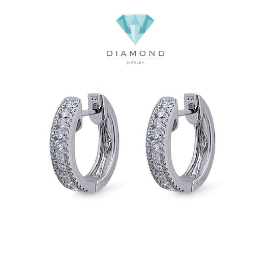 Hoop Diamond Earring 18K / Anting Berlian Hoop 18K / Diamond Jewelry 402AB4800LS-HT