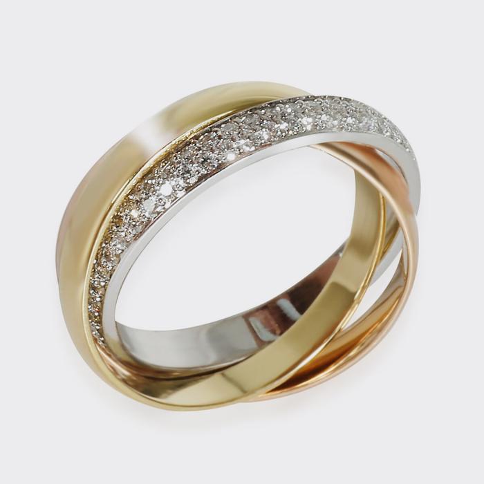 Trinity diamond  ring 18K- Diamond Jewelry