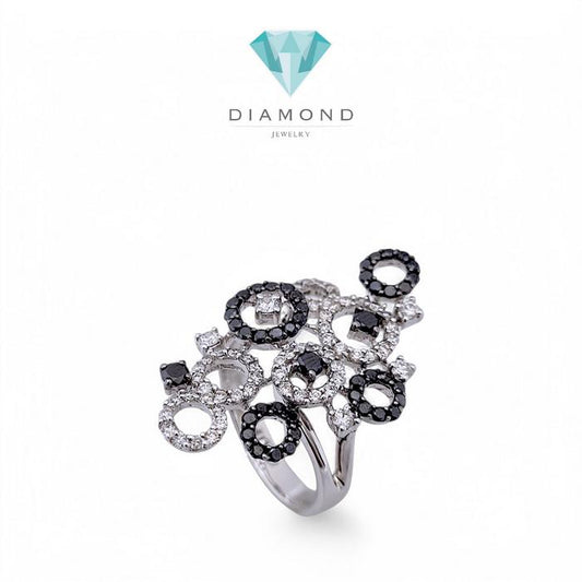 Black Diamond Ring 18K / Diamond Jewelry