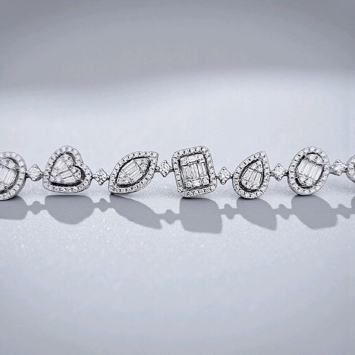 Fancyshape Diamond Bracelet 18K / Gelang Berlian Fancyshape 18K / Diamond Jewelry 398GB30000VIONLS HT