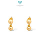 Gols Pearl Earrings 23K / Anting Mutiara Emas 23K / Diamond Jewelry / 23AM7WP