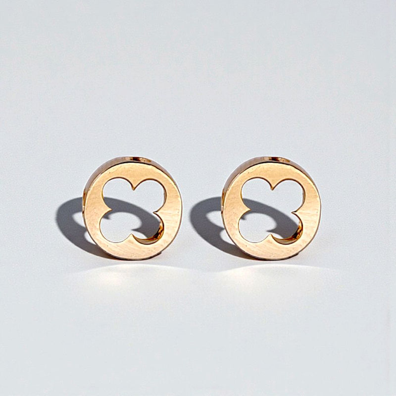 Clover Stud Rosegold Earring 18K / Anting Clover Rosegold 18K / Diamond Jewelry 397ABD390RY - HT