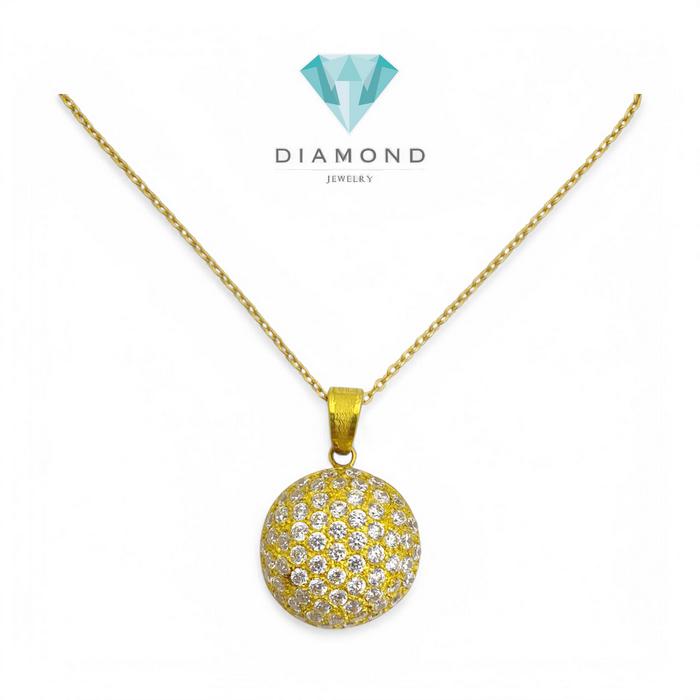 Liontin Mas Sirkon Model Bola 23K-Diamond Jewelry