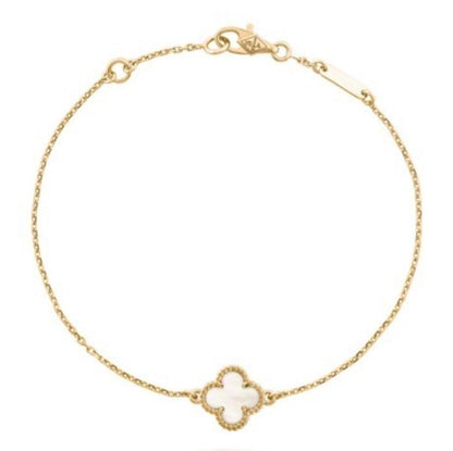 VOC Sweet Clover MOP Necklace / Bracelet 18K Gold Diamond Jewelry-436GBD1000LS-21GBD395RB-348KBD1000LS-387ABD1000LS-HT