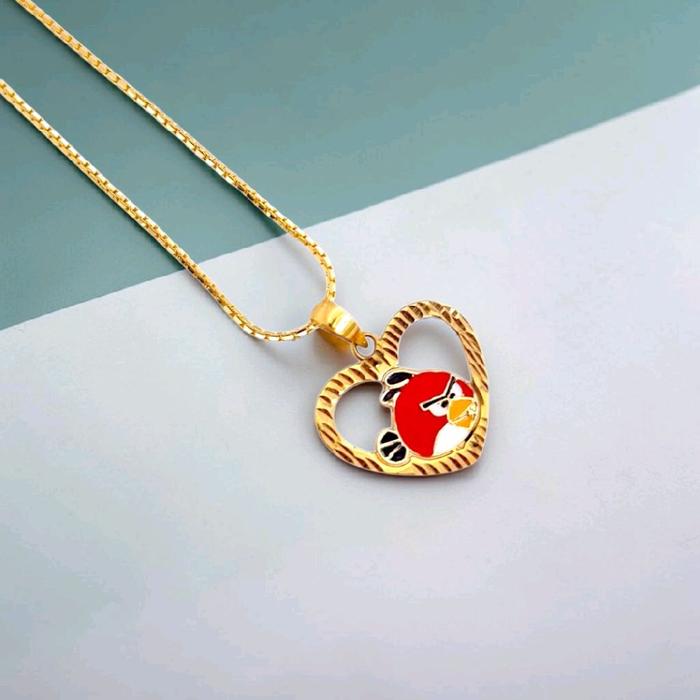 The Angry Bird Gold Pendants 18K / Liontin Emas Angry Bird 18K / Diamond Jewelry / 274LMSWP1