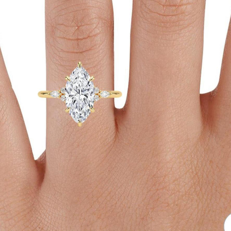 Marquis Diamond Lab Grown 18k -Elsy Diamond Jewelry