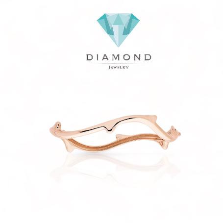 Larose Bangle Diamond Gold 18K-Diamond Jewelry-258GBD2227RY-20GBD11680RB-HT