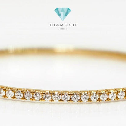 Diamond Bangle - Gelang Berlian - Diamond Jewelry - Rose Gold 03070444
