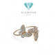Butterfly 18k gold ring-Diamond Jewelry