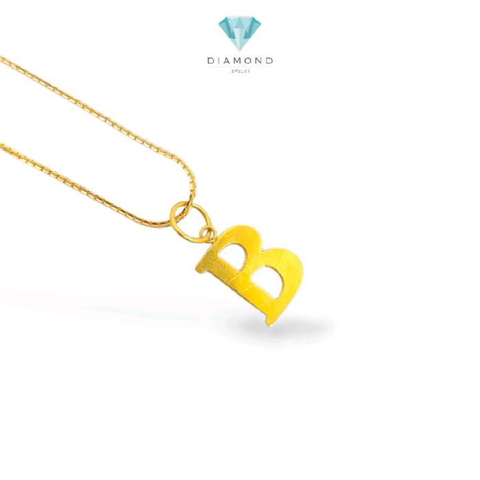 Gold Pendants Letter B 23K / Liontin Emas Huruf B 23K / Diamond Jewelry / 296LMSWP1