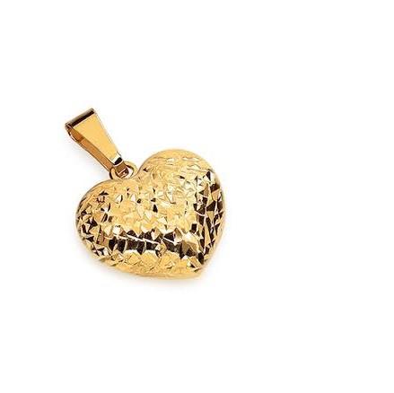 Gold 18K Pendant heart shape Diamond jewelry