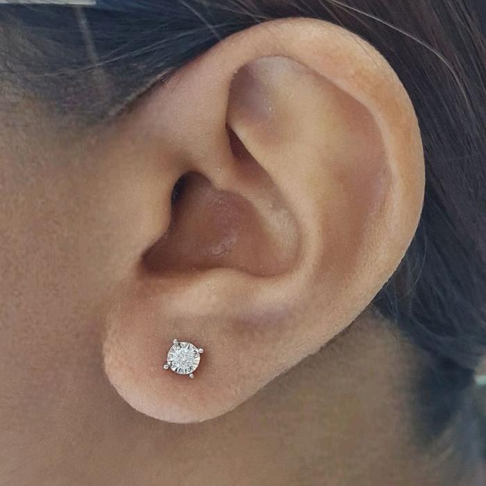 Solitaire Diamond Earring 18K / Anting Berlian Solitaire / Diamond Jewelry 69AB200LSWP-HT