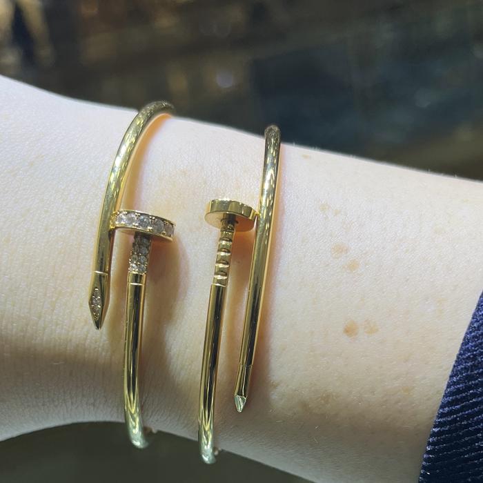 Gelang paku juste emas 18 K kristal Diamond Jewelry