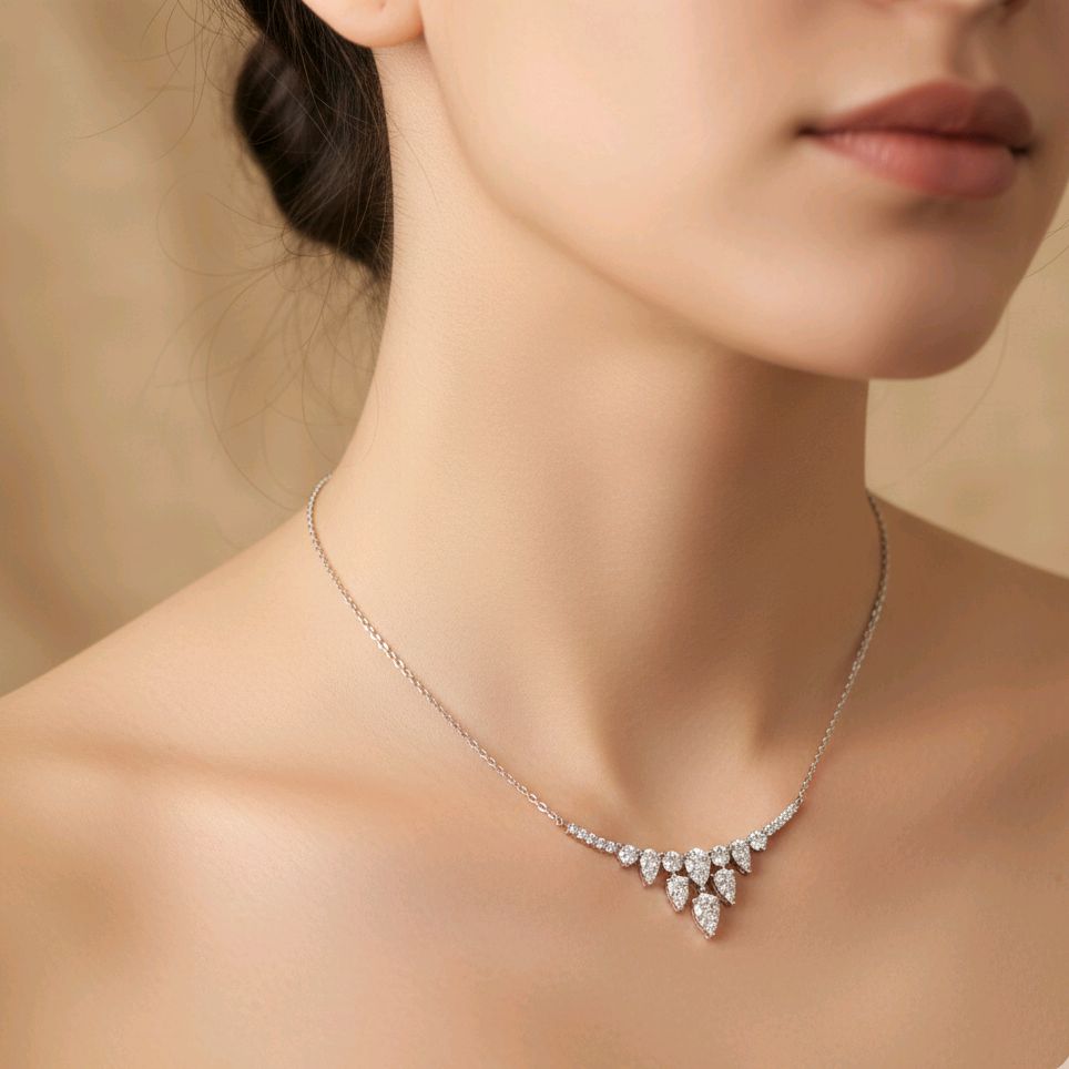 Eternal Pear Diamond Necklace 18K / Kalung Berlian Eternal Pear 18K / Diamond Jewelry - 147KBD95000AB
