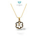 Black Flower Gold Pendants 23K / Diamond Jewelry / 173LMSWP2