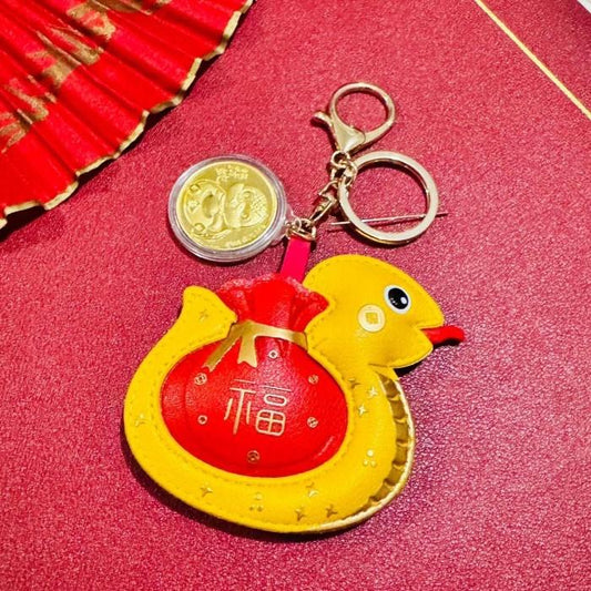 Shio ular gift 99.99% gantungan kunci/ angpao 24k-Diamond Jewelry