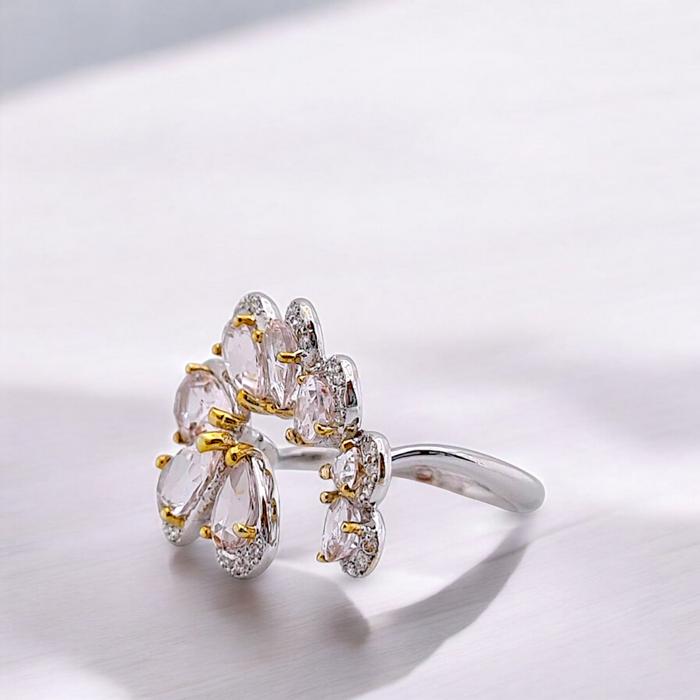 Flower Magonite Diamond Ring 18K / Diamond Jewelry