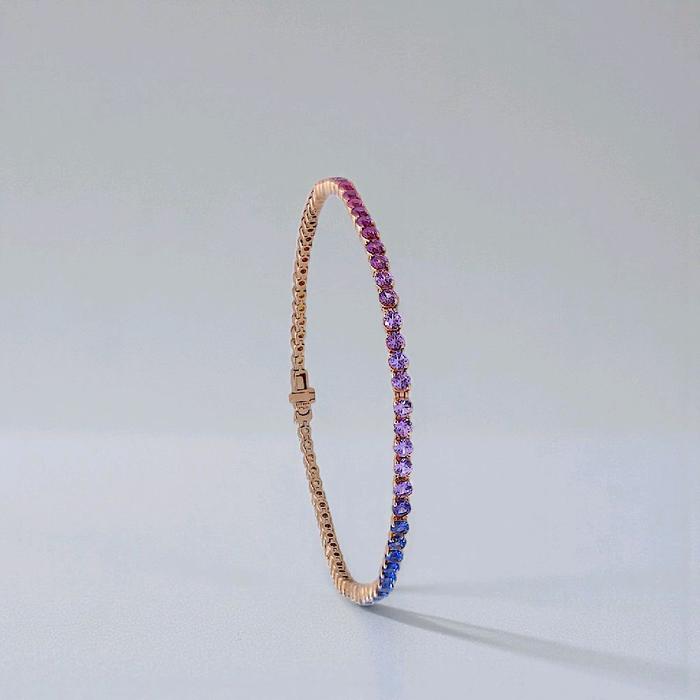 Rainbow Diamond Bracelet 18K / Gelang Berlian Rainbow 18K / Diamond Jewelry 2BG7000LS - HT