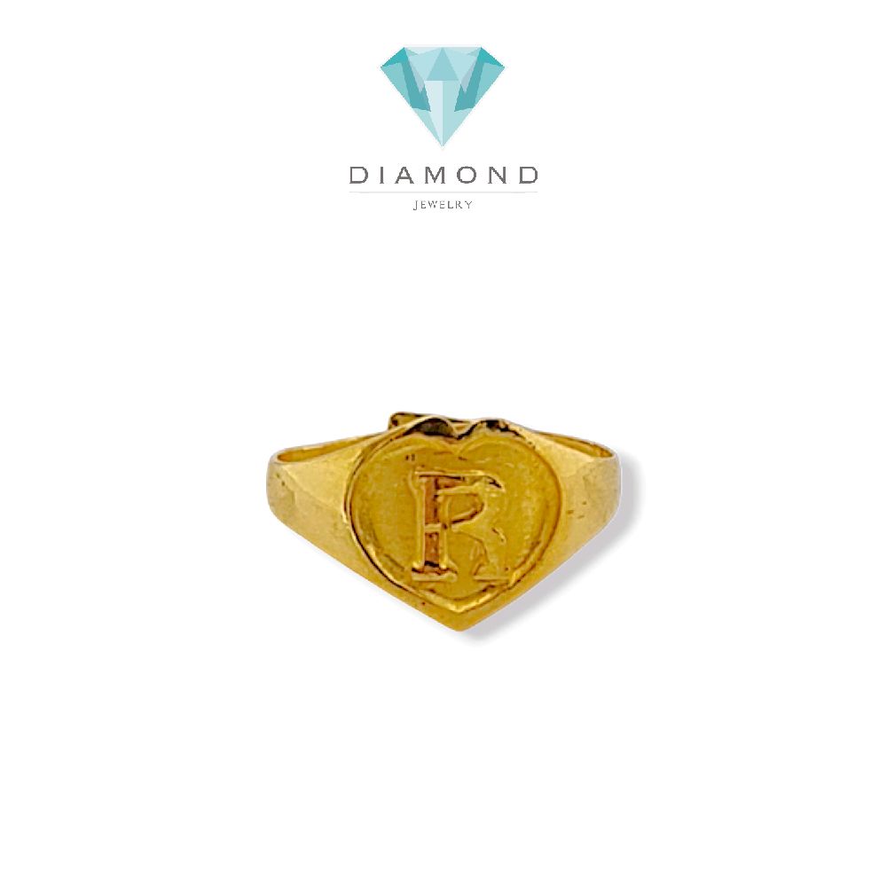 R Gold Ring 24K / Cincin Emas R 24K / 111CMSWP1