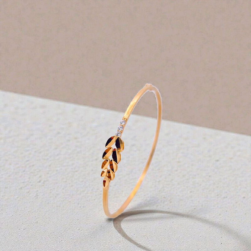 Leaf Gold Bangle 16K / Gelang Emas Daun 16K /  Diamond Jewelry / 463GMS287LS