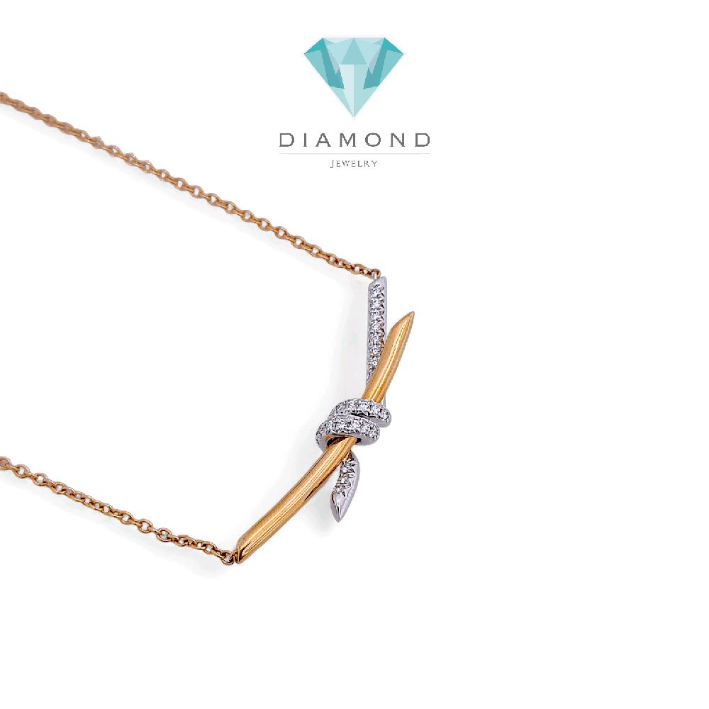 Knot Diamond Necklace 18K / Kalung Berlian Knot 18K / Diamond Jewelry 117KBD98000AB-HT