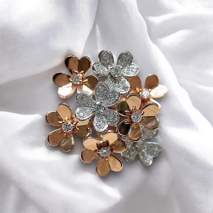 Frivole Ring Berlian Duo Color-Diamond Jewelry-386CBDDM8233LS-HT