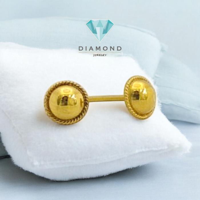 Anting Mas Small Bulat 23K-Diamond Jewelry