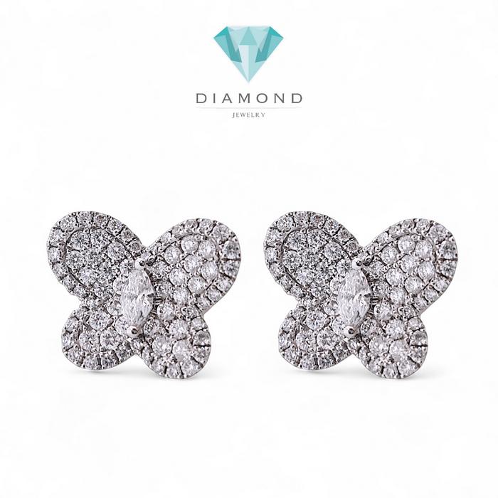 Butterfly Diamond Earrings / Diamond Jewelry