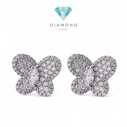 Butterfly Diamond Earrings / Diamond Jewelry