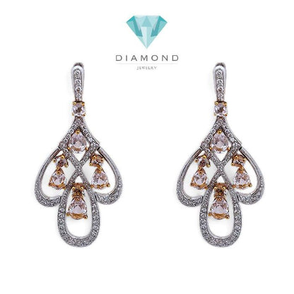 Magonite Diamond Earring 18K / Diamond Jewelry 20ABGT671WP-HT