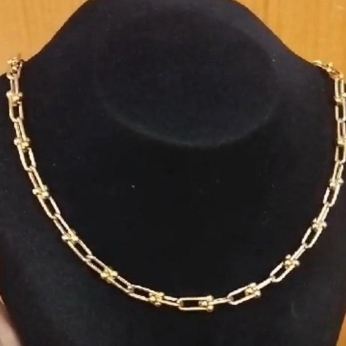 T Hardware Chain Necklace 700/750 Gold/Kalung Emas Chain T-Diamond Jewelry -  394KMS1430LS-HT
