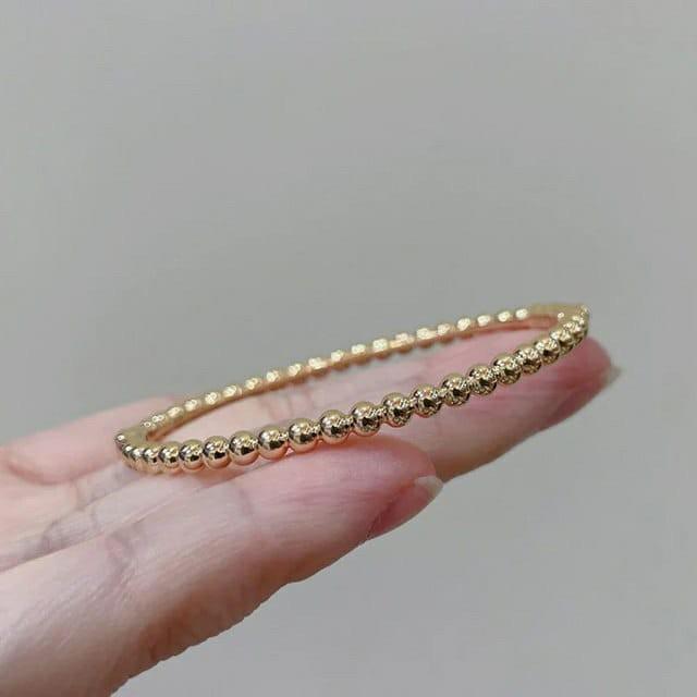 Perlee pearl vca bangle 18k rose gold-Diamond Jewelry