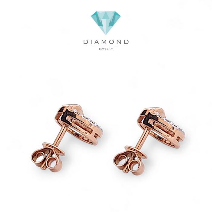 Diamond Earrings leaf duo combination diamond/ Diamond Jewelry